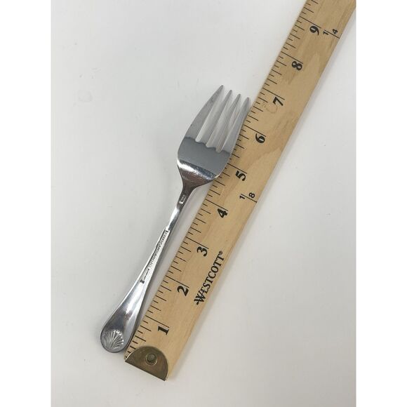 Reed & Barton BAYVIEW Stainless Select Shell Glossy Salad Fork 6.75” Set Of 4 - Picture 2 of 10